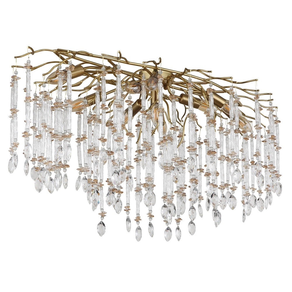 Lampe de plafond Gloria 100 cm d’or Globo 9007371575985