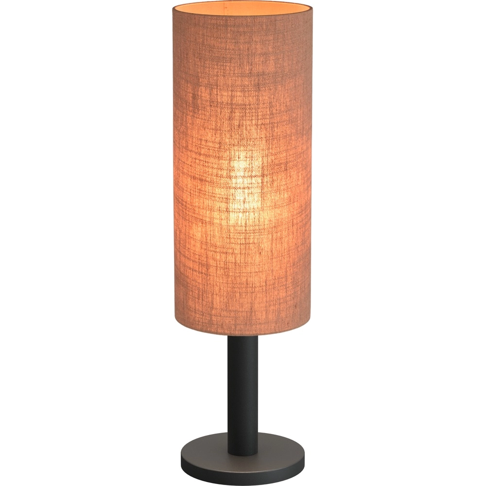 Lampe de table Lisbourg Noir avec capuche beige beige