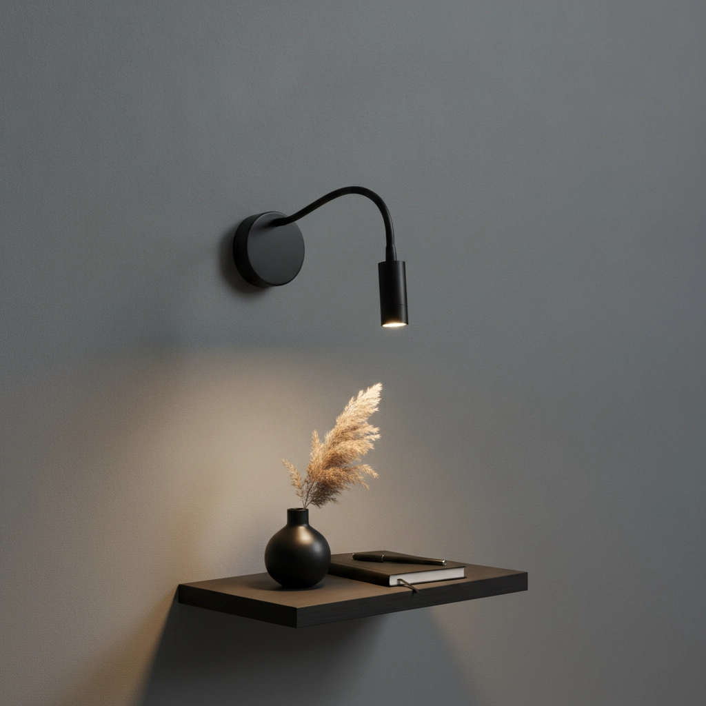 Lampe de chevet Flex noir avec connexion USB