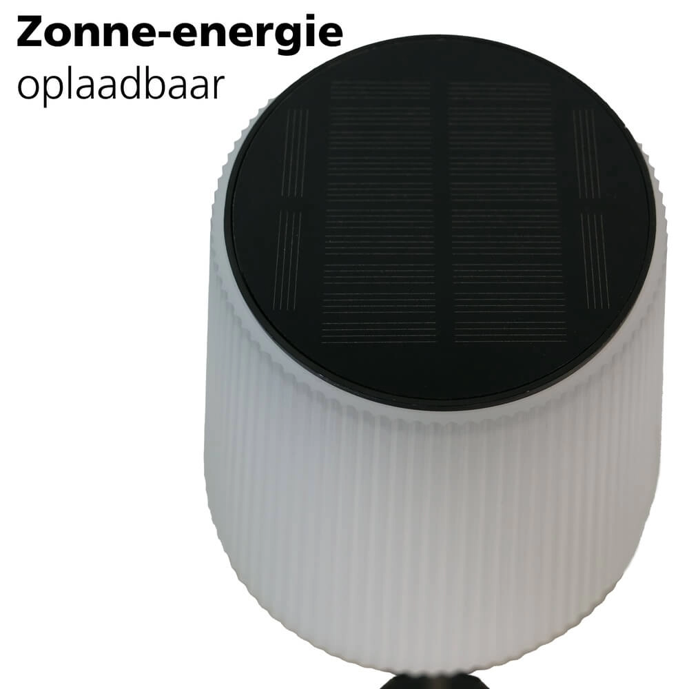 Lampe de terrasse Scordiano Noir et blanc Solaire Eglo 9008606355136
