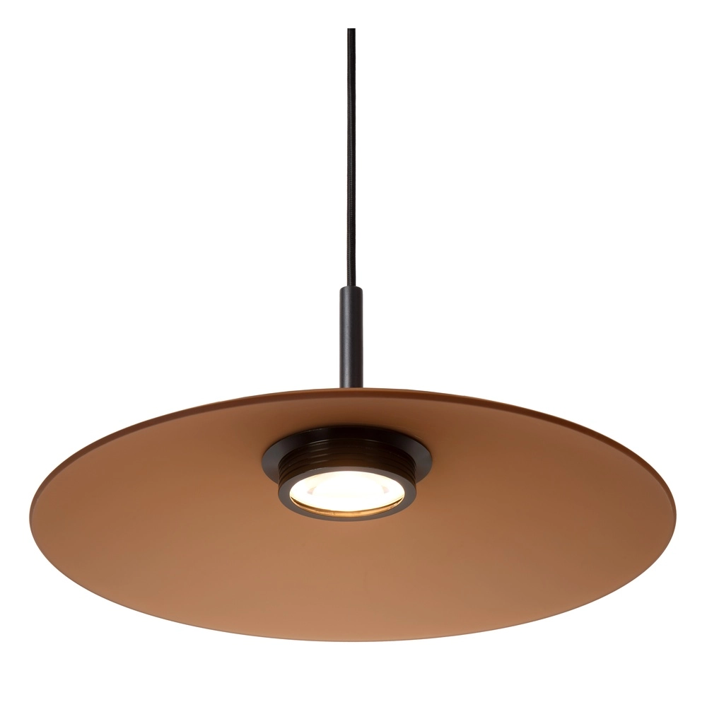 Lampe suspendue élégante Menga Ø verre ambré de 40 cm Premium by Lucide 5411212251190