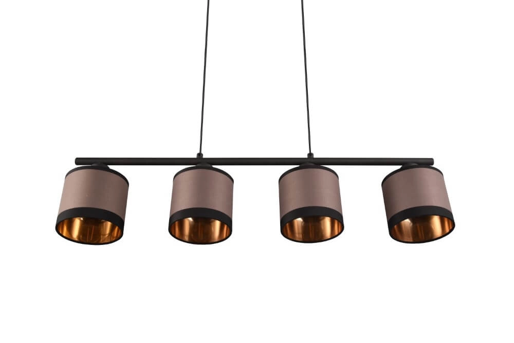 Lampe suspendue Davos taupe 4 lumières Trio 4017807574333