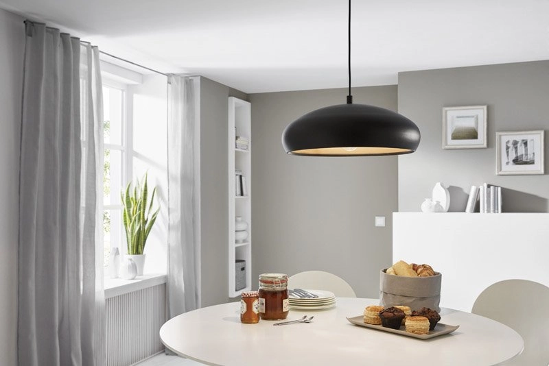 Lampe à suspension Mogano 1 40cm noir avec cuivre rouge Eglo 9002759946050