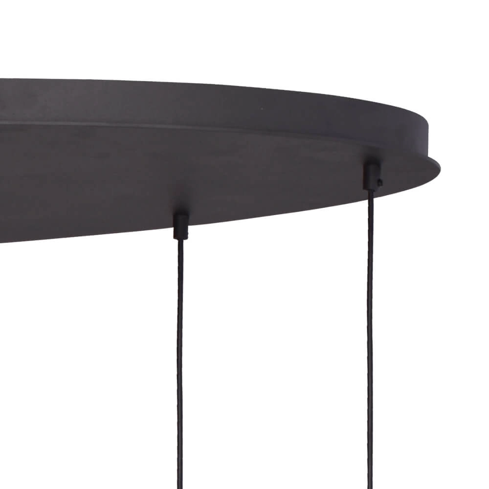 Lampe suspendue Lava Oval 8x verre à fumée Ø 24cm Masterlight 8718121290232