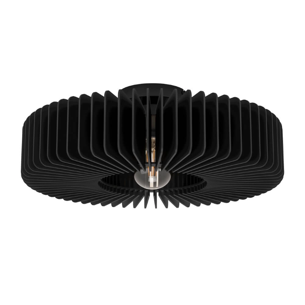 Plafonnier en bois Palombaia Ø 50 cm - noir
