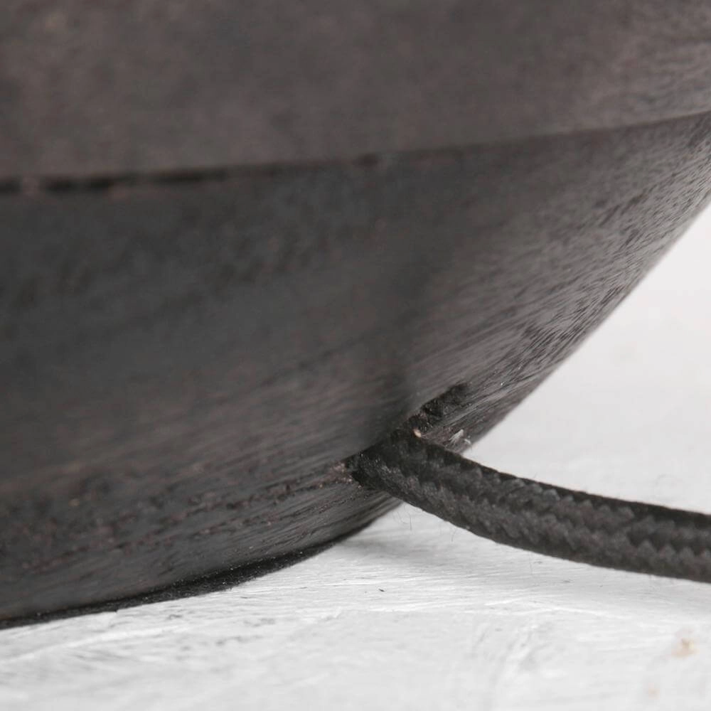 Lampe de table Lyons noir avec abat-jour paille 70cm Steinhauer 8712746172478