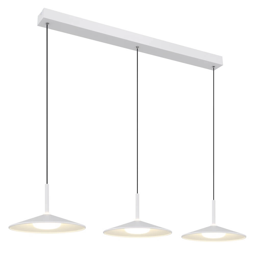 Suspension blanche Lampone Conception à 3 lumières Suspension blanche Lampone Conception à 3 lumières