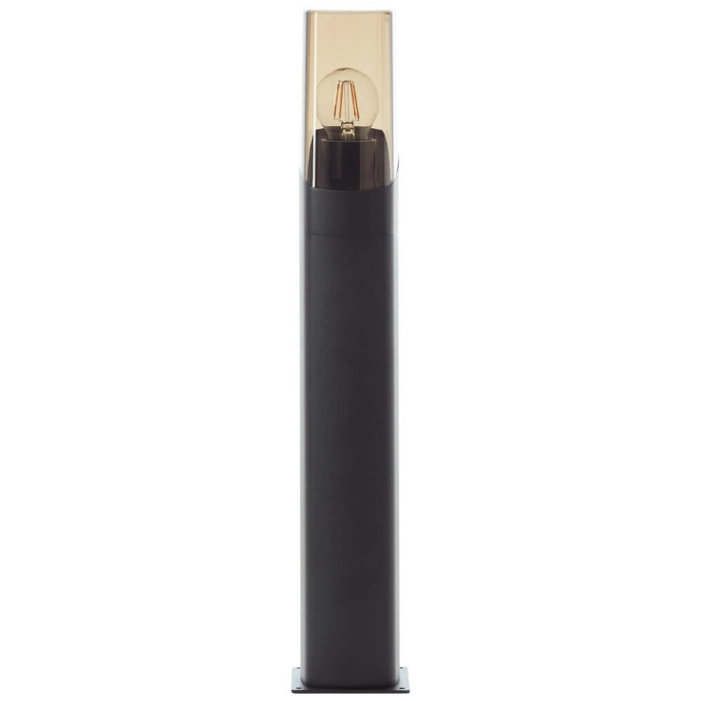 Lampe sur pied noire Minou avec verre fumé Brilliant 4004353435751