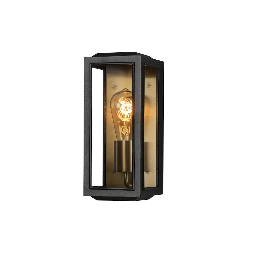 Lampe d'extérieur noire et dorée Carpi
