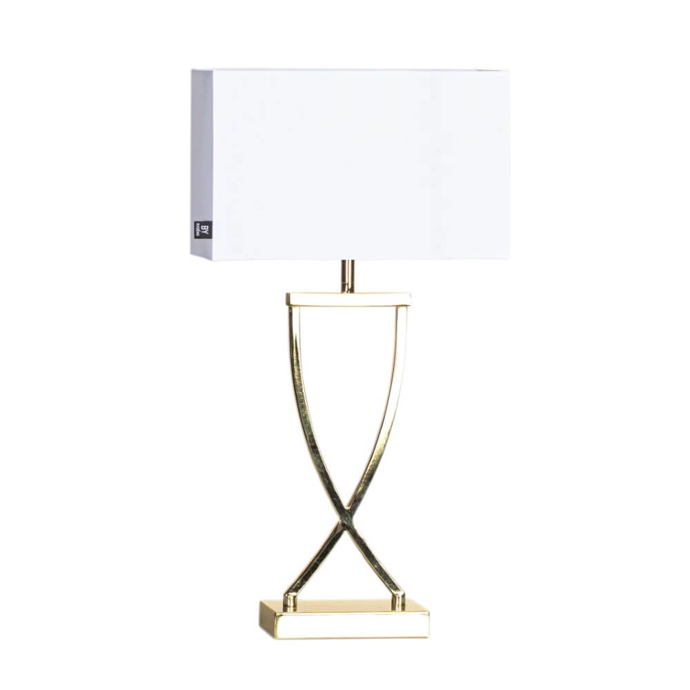 Lampe de table Omega laiton blanc 52cm