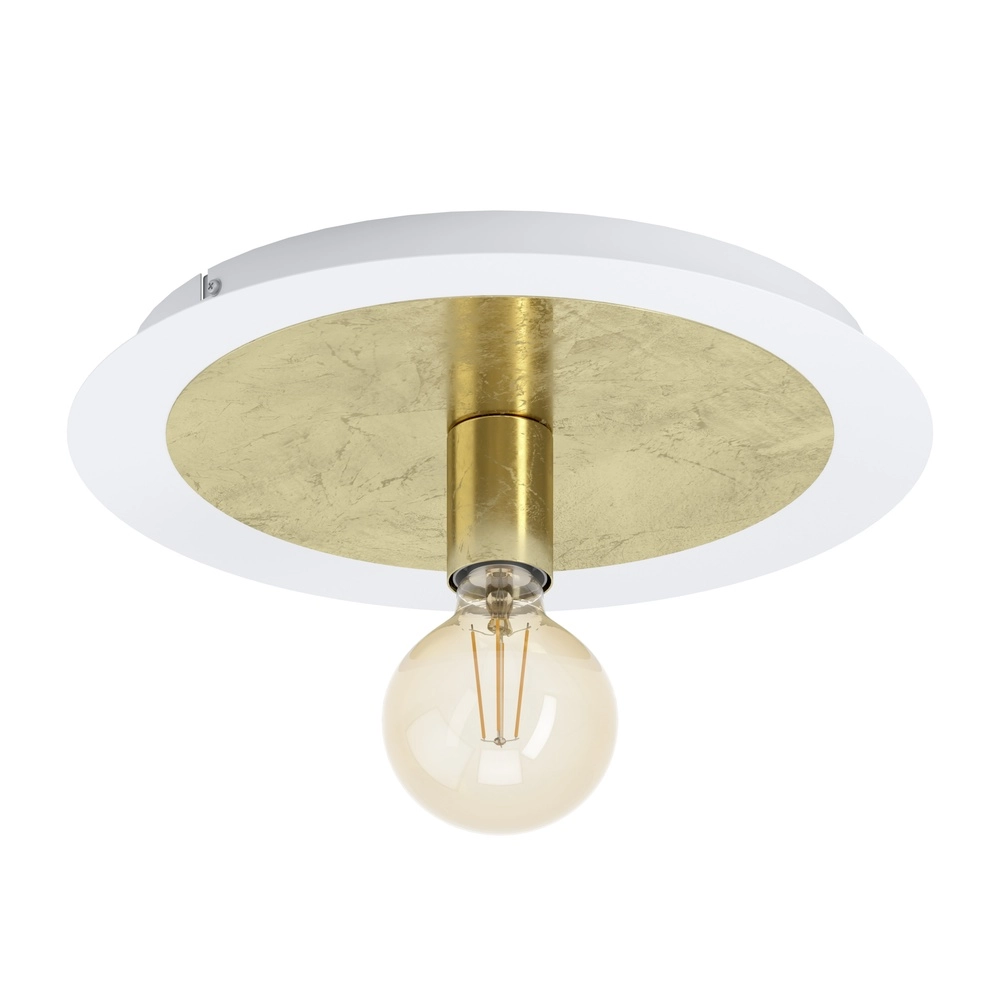 Lampe de plafond unique Passano Single blanc et or Eglo 9002759974916