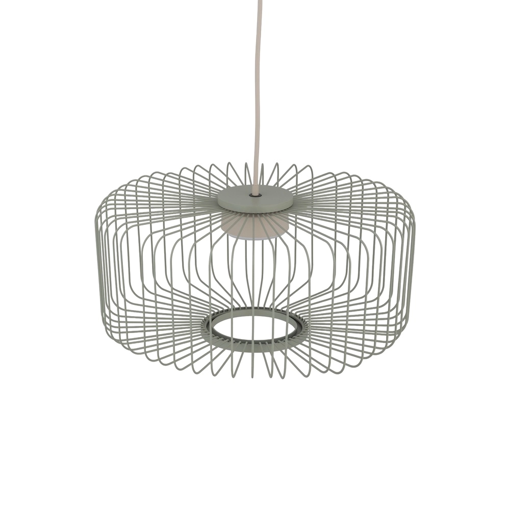 Lampe cage Kenai vert sauge Ø 38cm Lyora 5903139122306