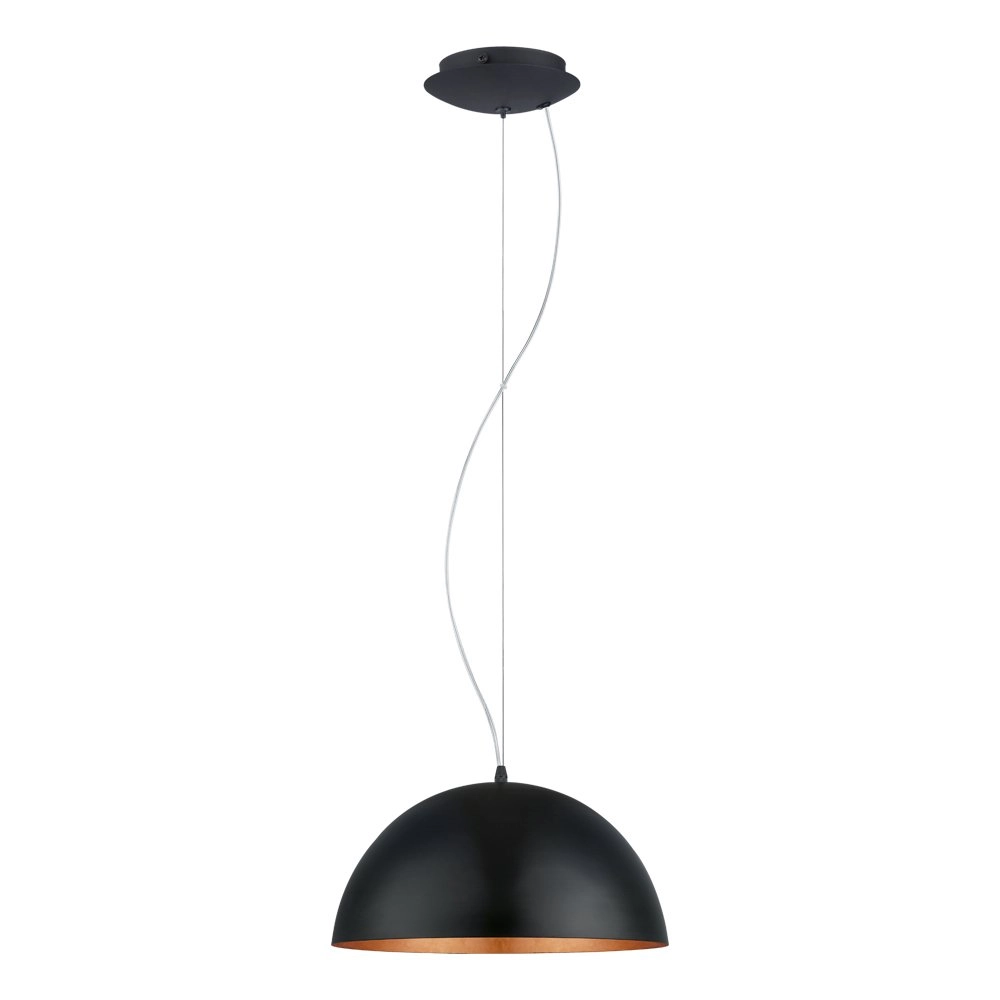 Lampe à suspension Gaetano 1 noir - cuivre