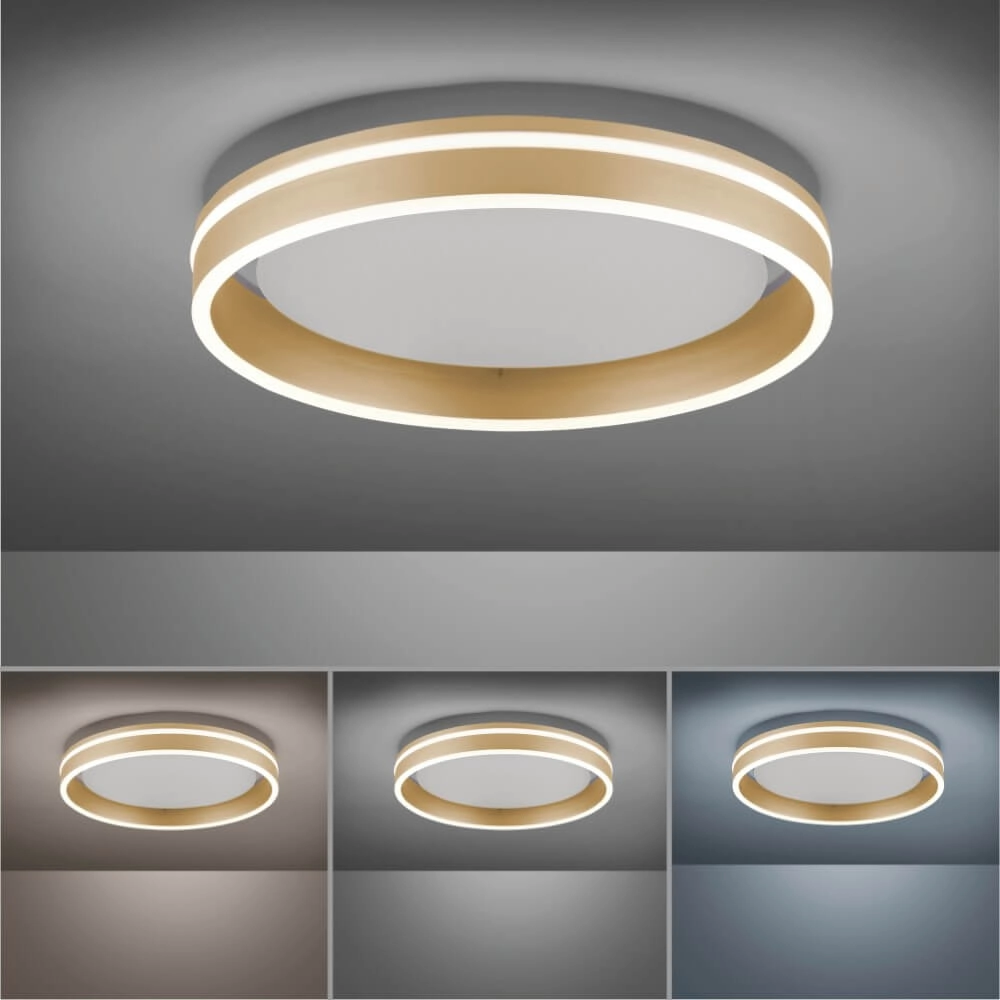 Plafonnier Q-Vito Ø 40cm en laiton Paul Neuhaus 4012248333860