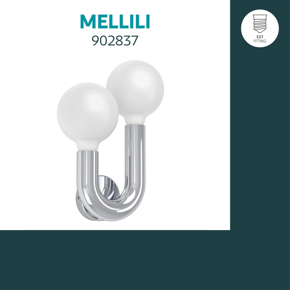 Lampe murale de conception Mellili Chrome Eglo 9008606406685