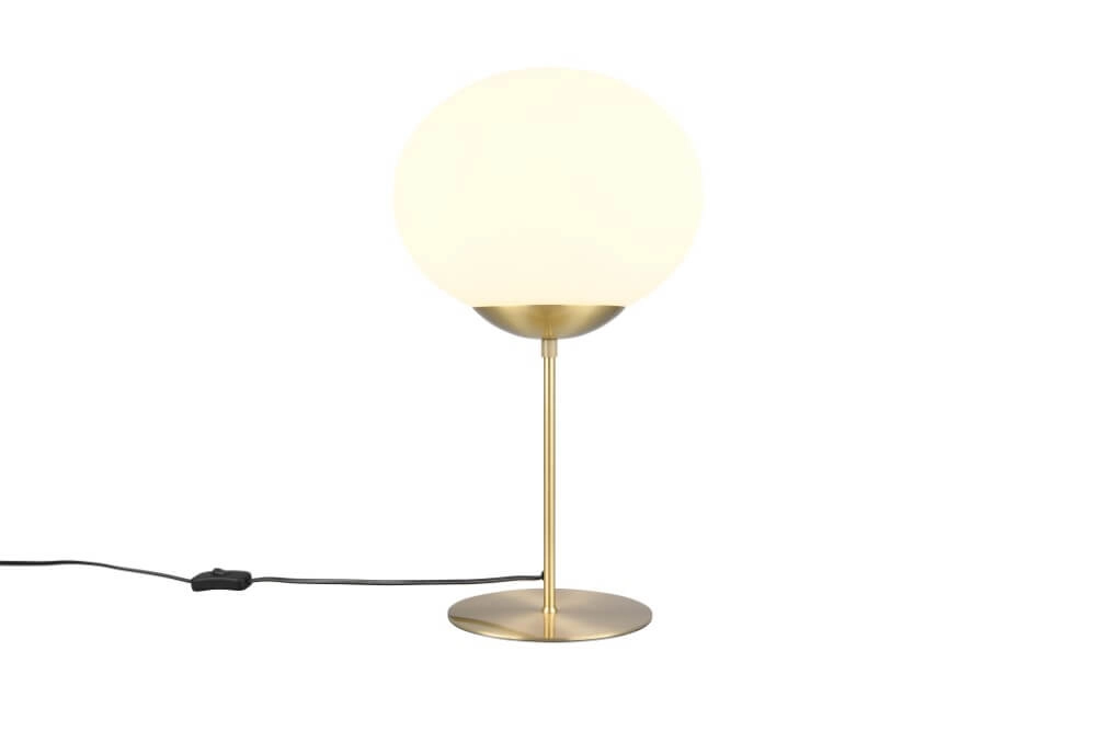 Lampe de table Fomento Ø 30cm - laiton avec verre blanc Trio 4017807616170