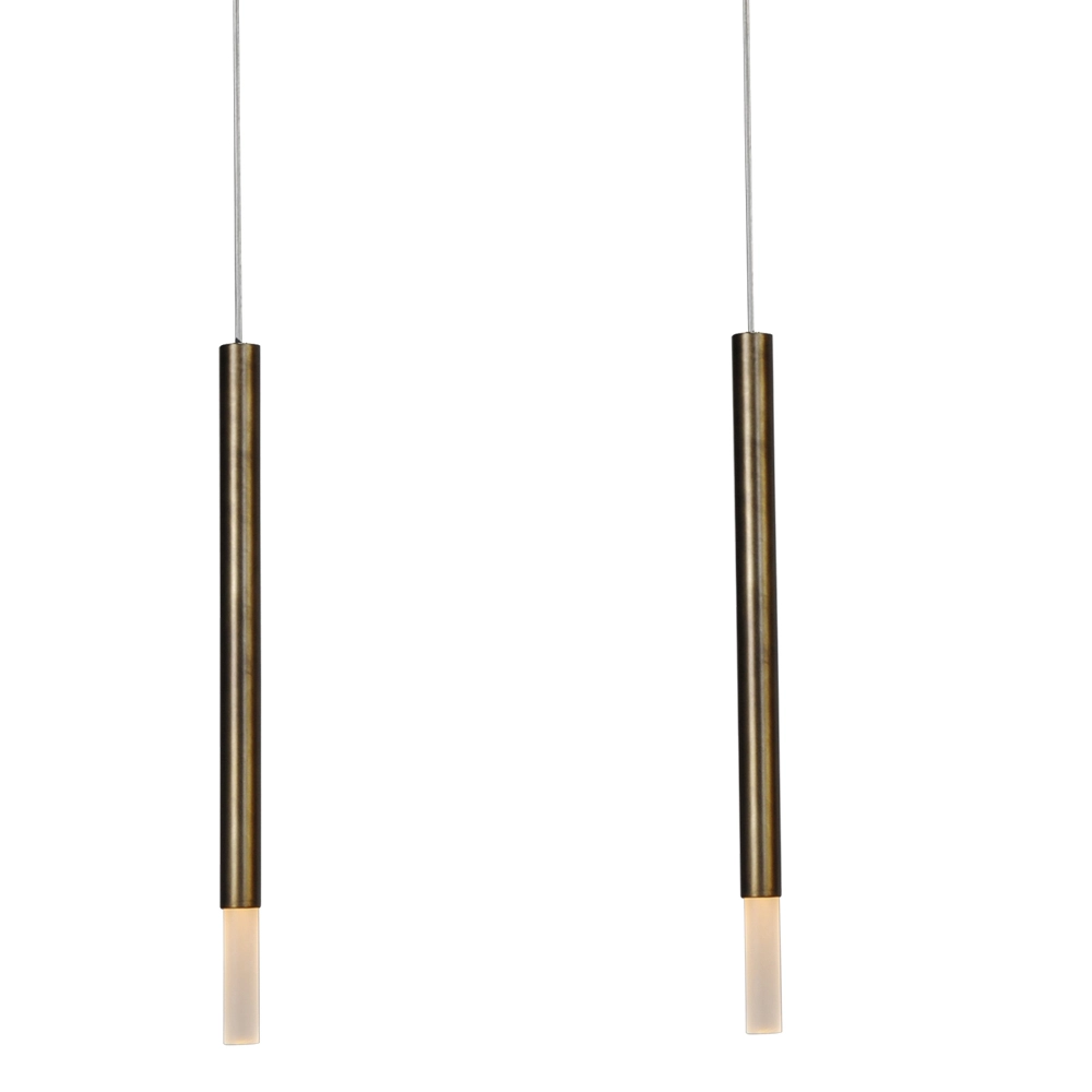 Lampe suspendue de table à manger noire Flute Cylindre doré à 5 lumières Masterlight 8718121211282