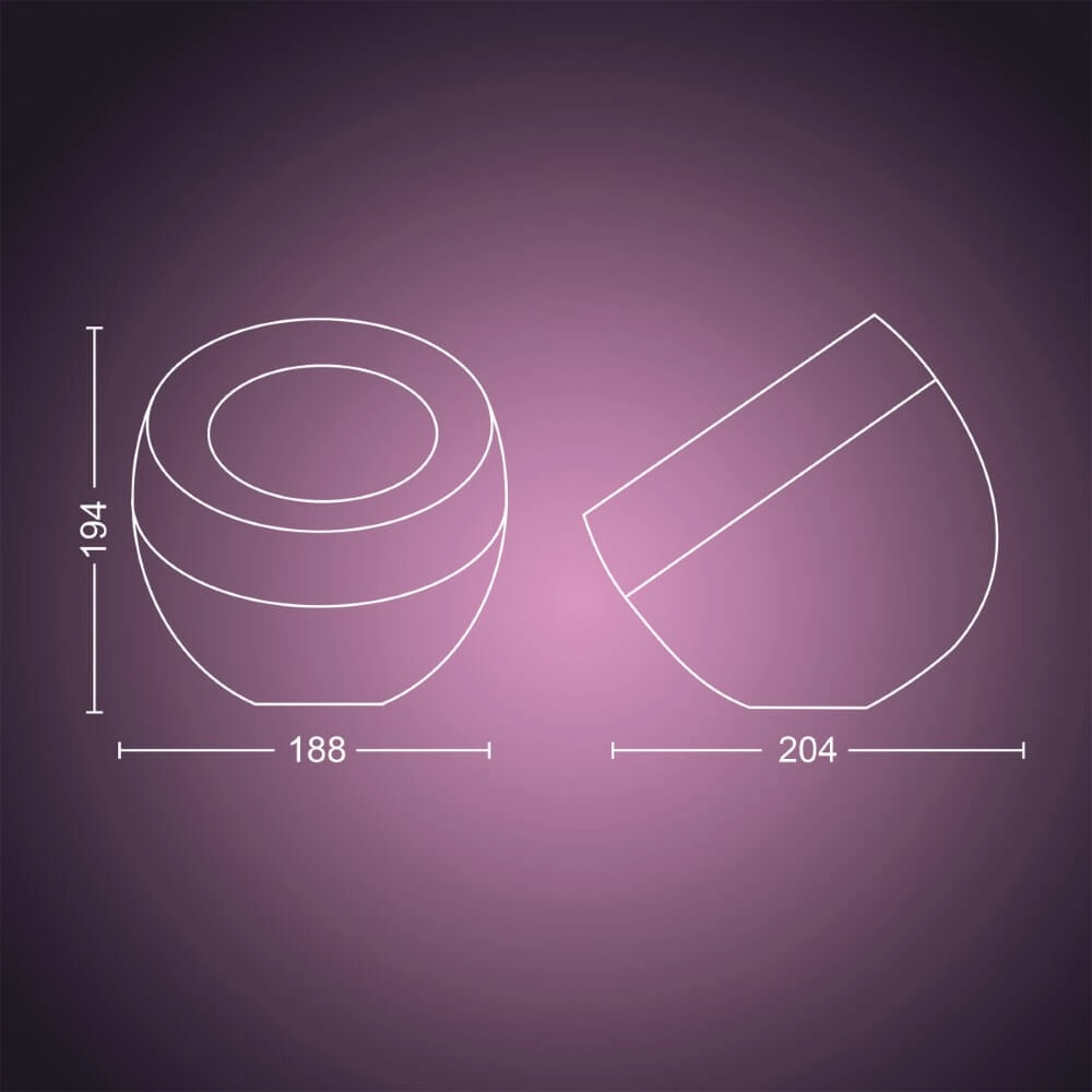 Lumière vers le haut Hue Iris - White and color chrome Philips 8719514411524