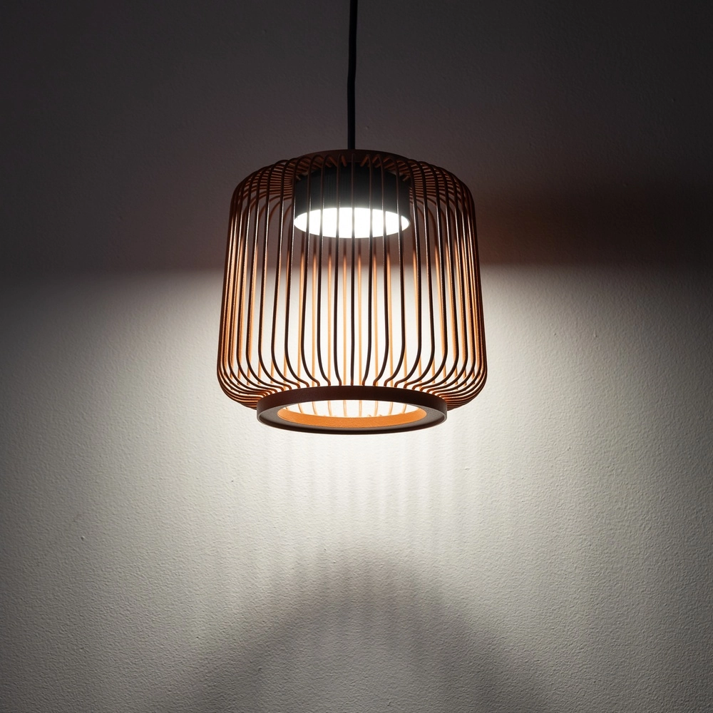 Lampe cage Kenai terre cuite Ø 18cm Lyora 5903139122184