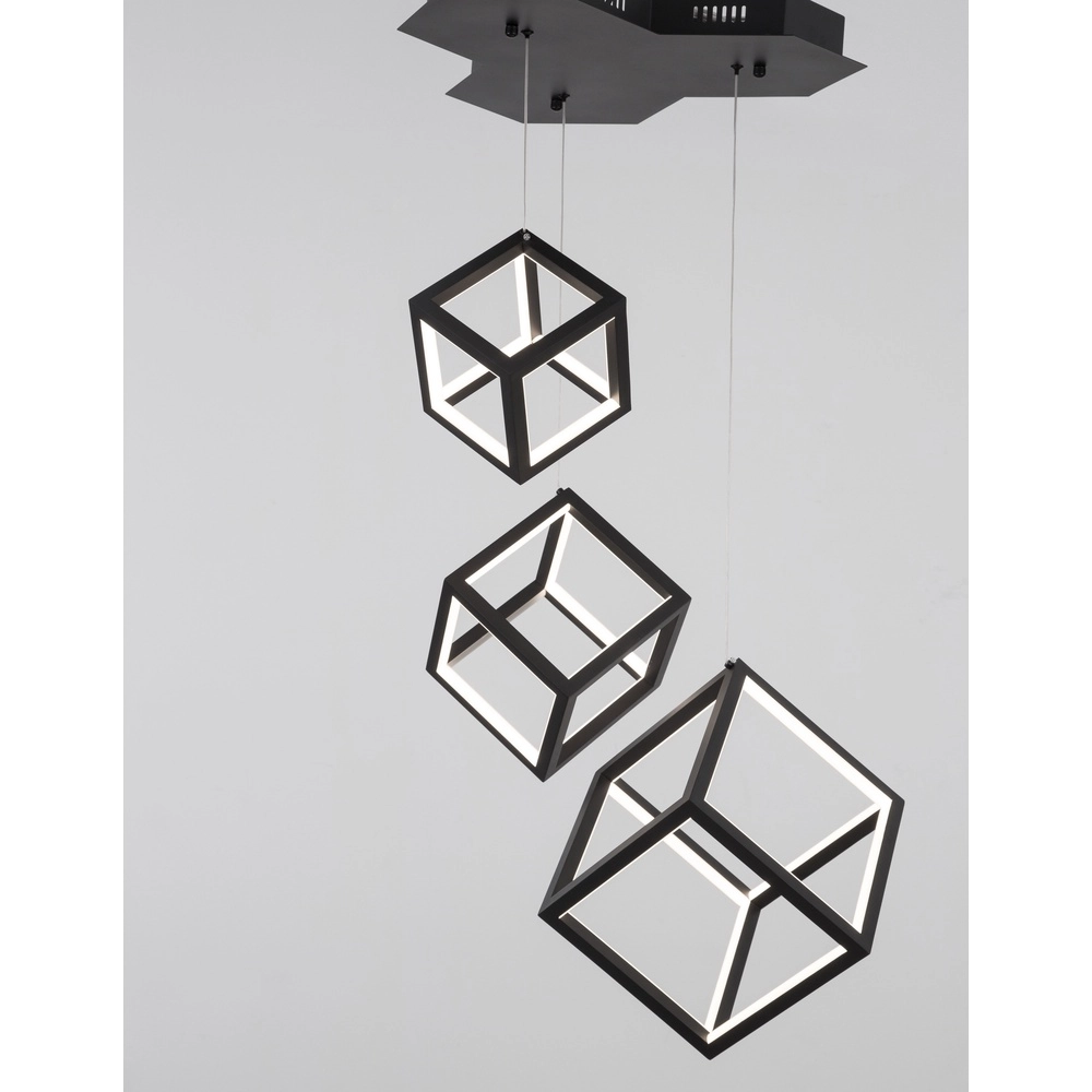 Suspension carrée Gabbia Noir Triple Suspension carrée Gabbia Noir Triple