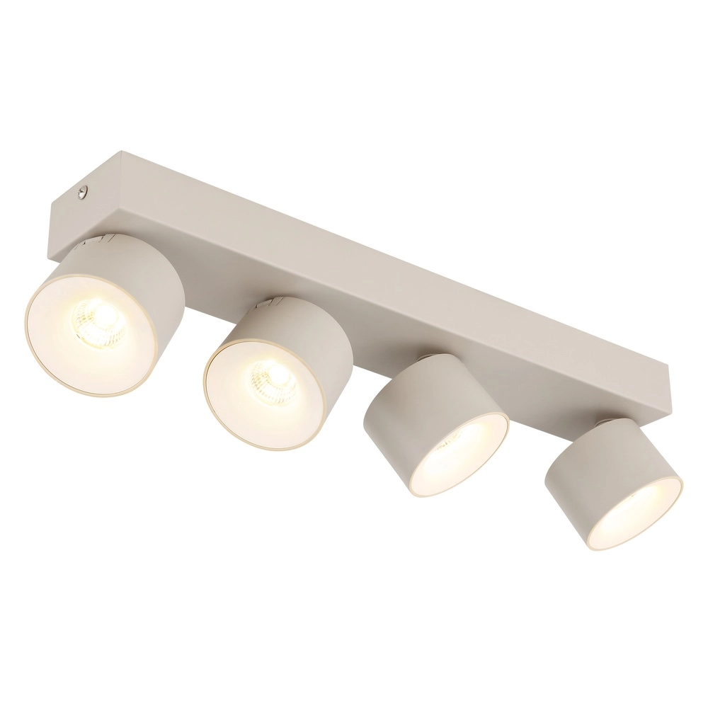 Spot de plafond 4 lumières Rae brun sable
