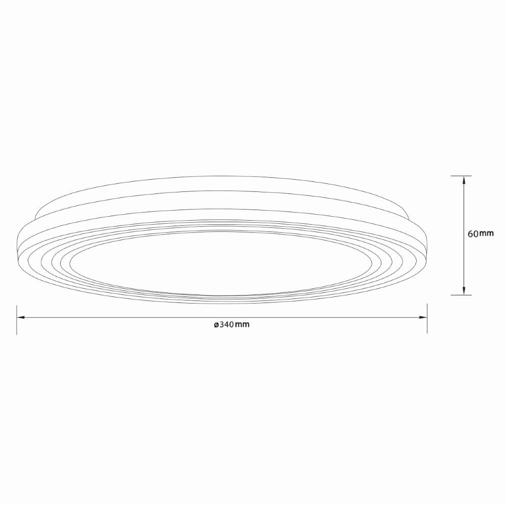 Plafonnier noir et blanc Kobana Ø 34 cm Brilliant 4004353426537