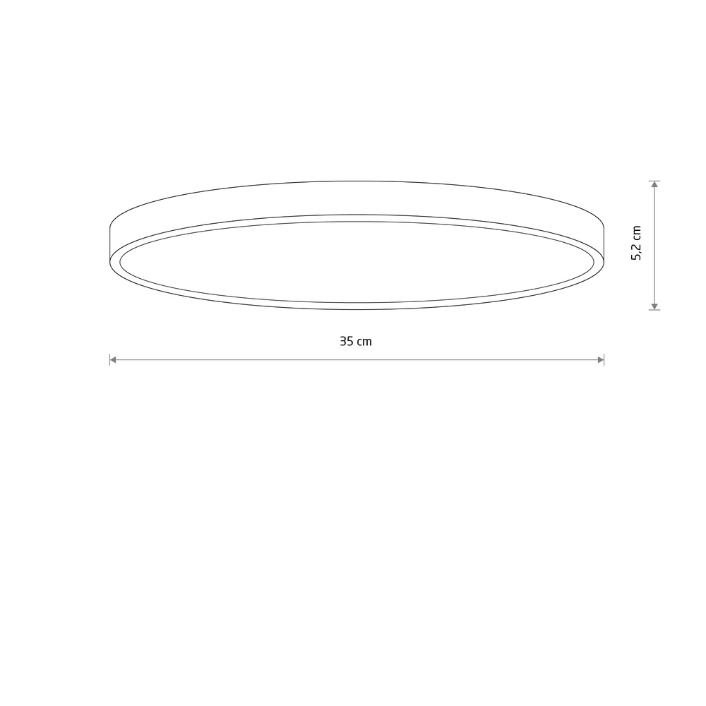 Éclairage de plafond Demi Led Ø 35cm blanc 2450lm Lyora 5903139117579