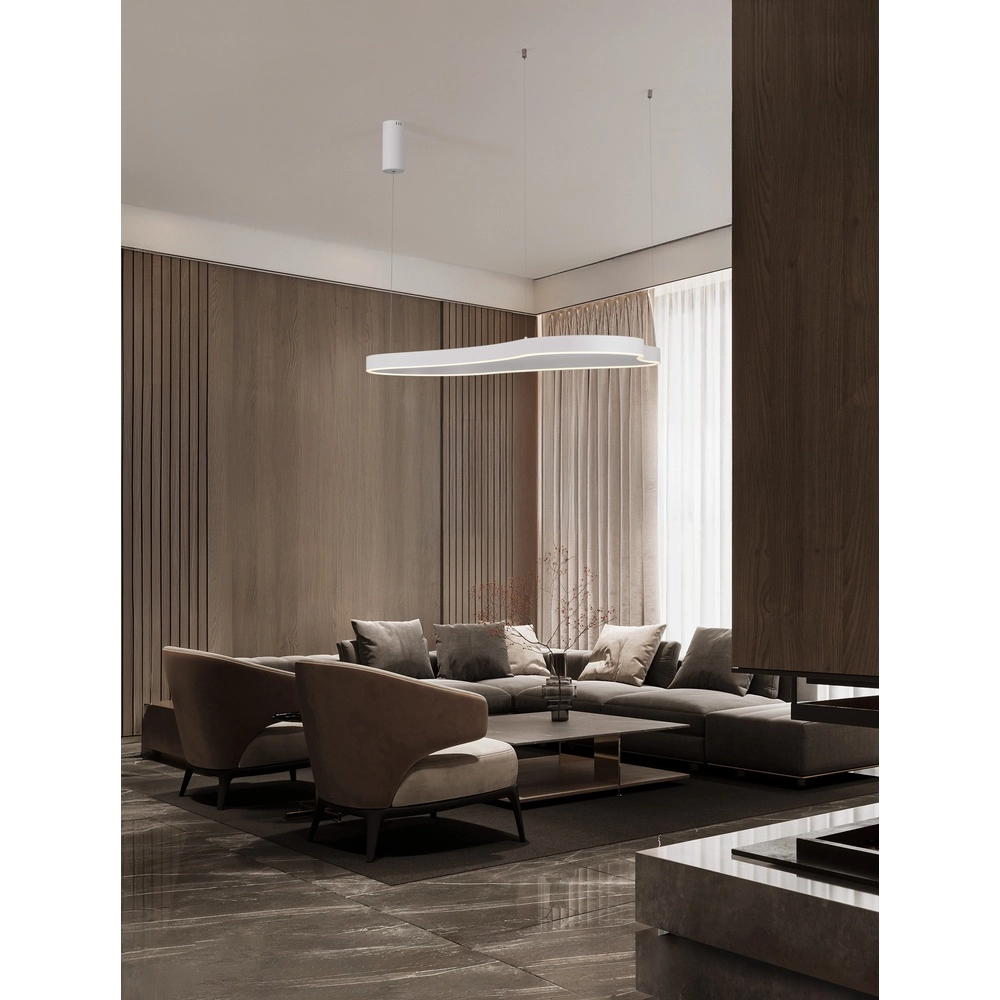 Suspension de forme naturelle Dussa blanc 120cm Lyora 5212017463067