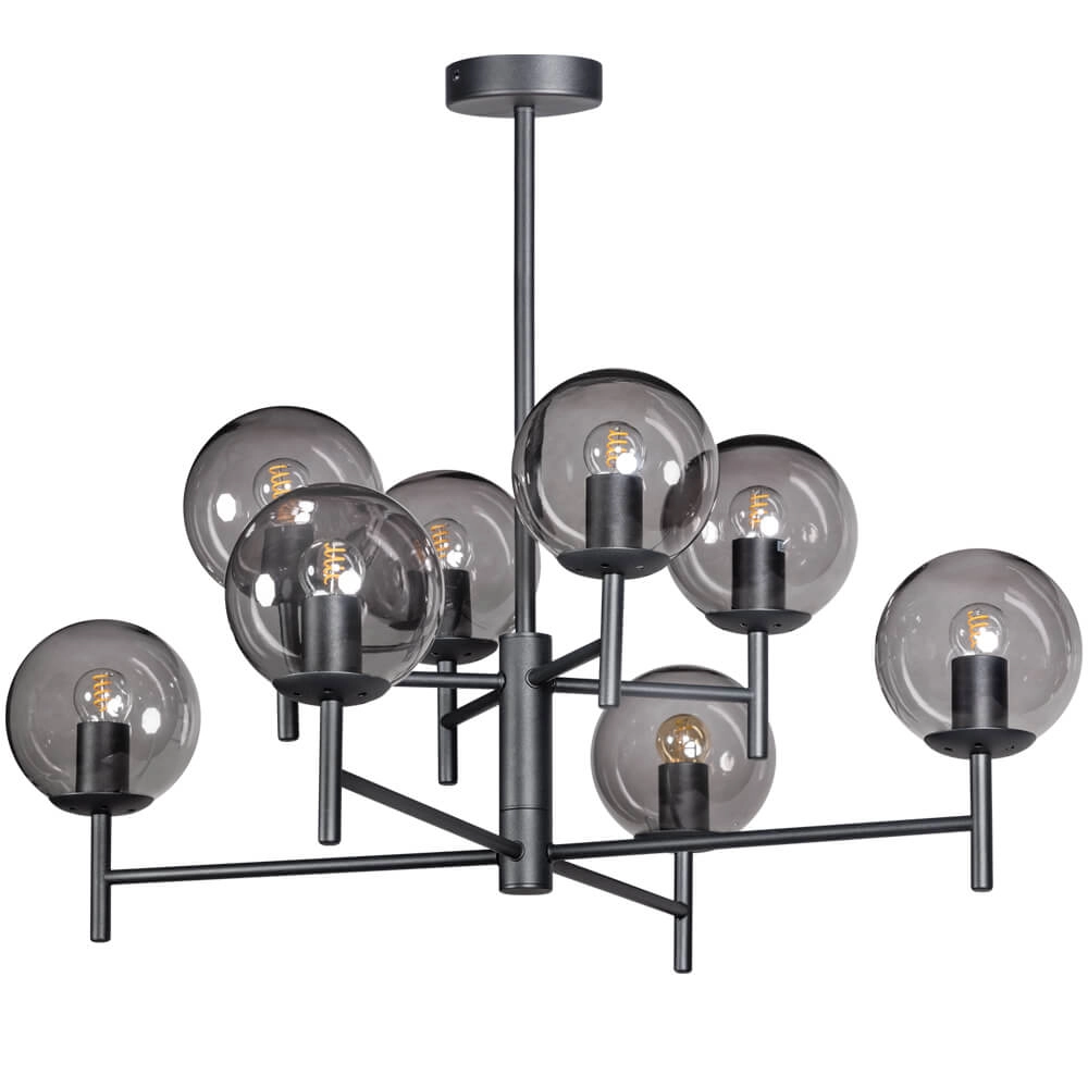 Lampe à suspension en verre Davina 8 lumières Lampe à suspension en verre Davina 8 lumières
