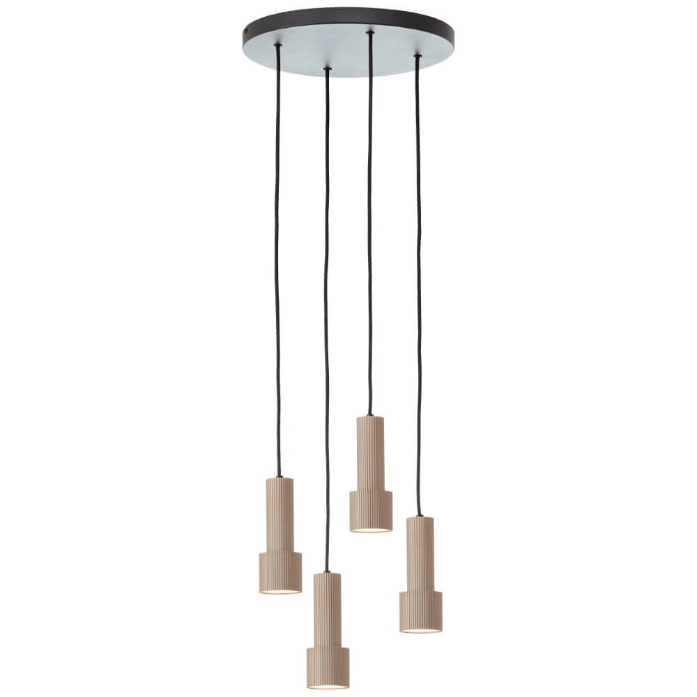 Lampe suspendue ronde Cadiz noir avec du bronze Lampe suspendue ronde Cadiz noir avec du bronze