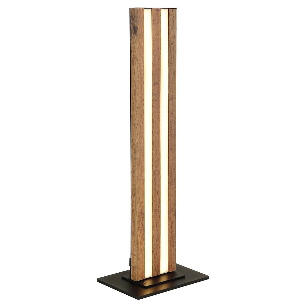 Lampe de table Hayden noir avec bois