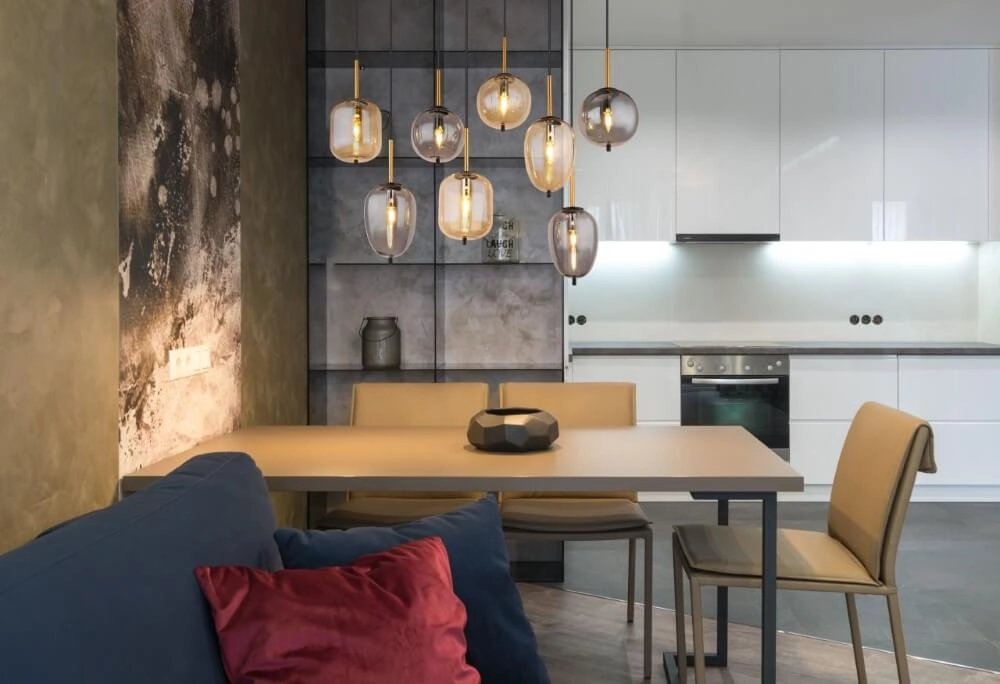 Lampe suspendue 8 lumières Blacky noir Globo 9007371443703