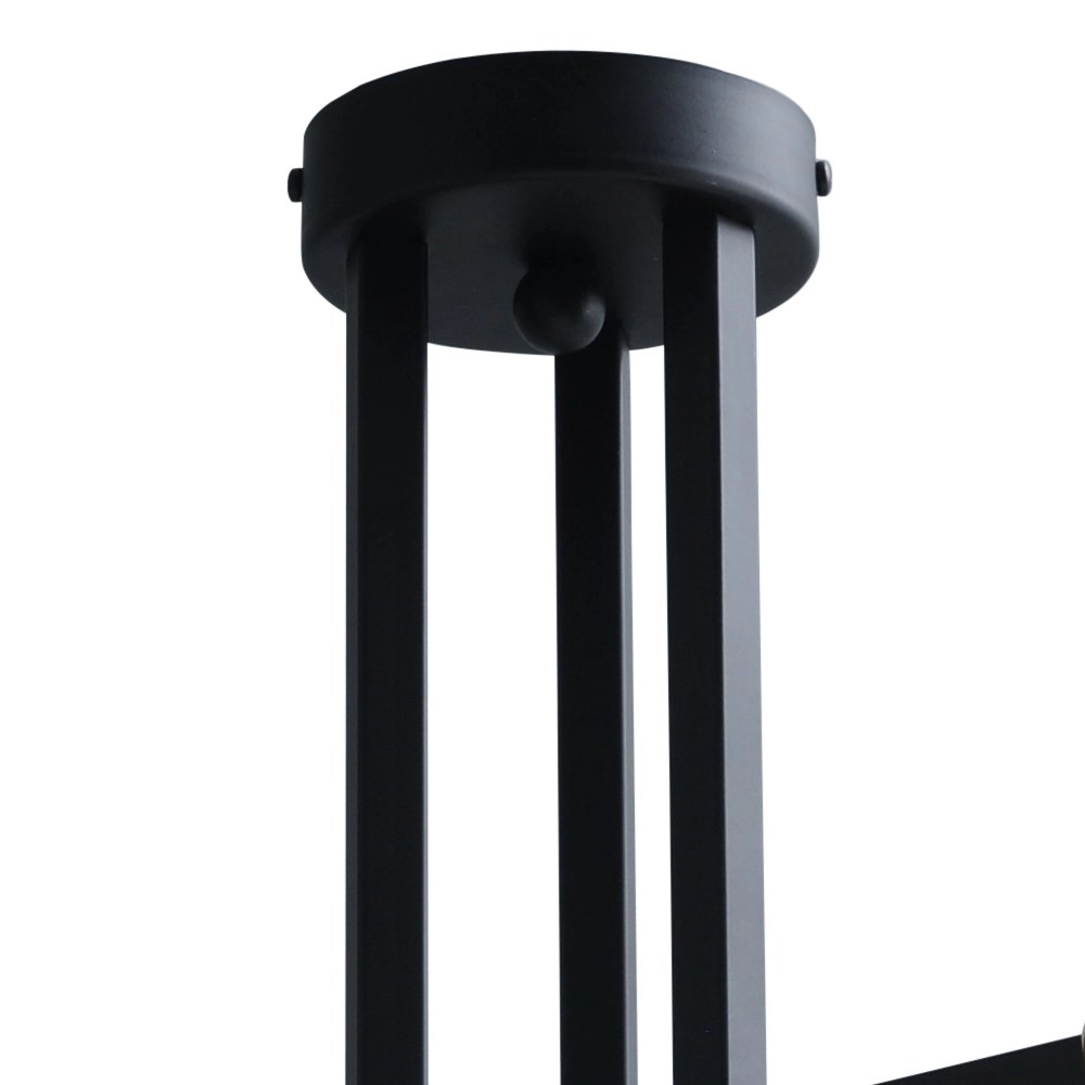 Plafonnier noir Tube 3 lumières avec garnitures dorées Masterlight 8718121188690