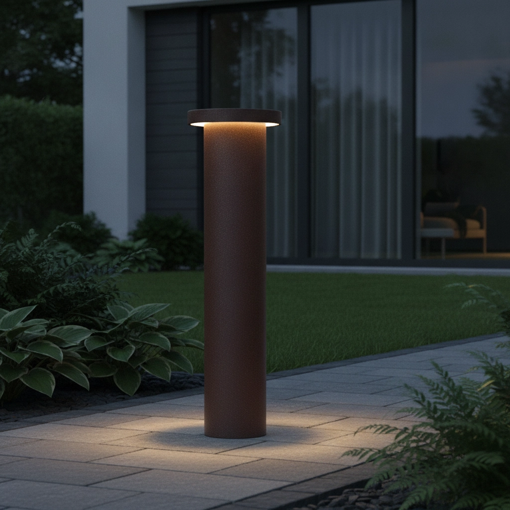 Éclairage de chemin moderne Bast brun rouille 65cm - 2700K