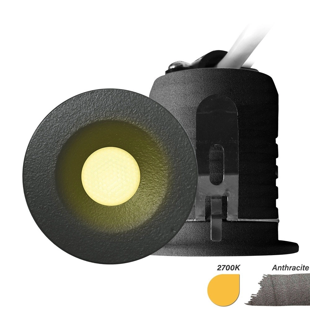 LED Mini projecteur encastré anthracite 3W Lyora 8719322376411