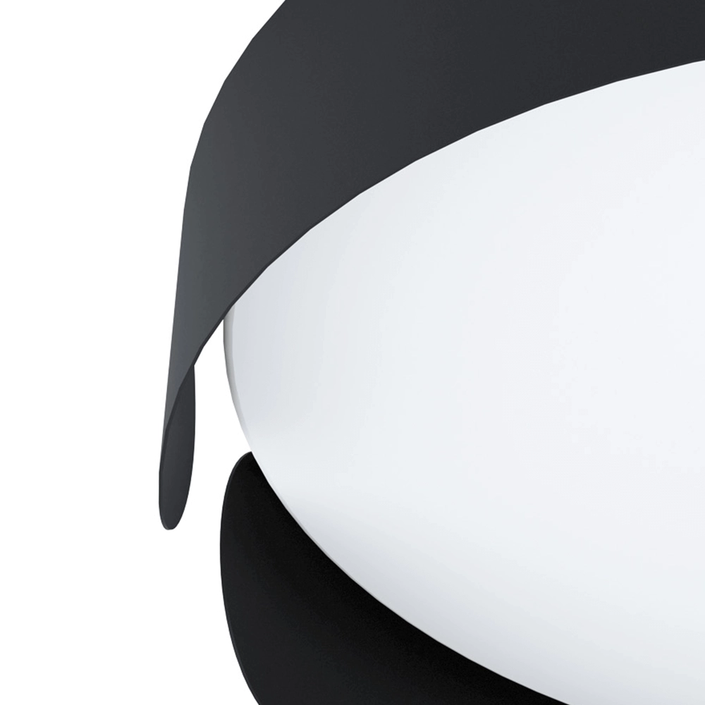 Plafonnier noir Valcasotto Ø 37 cm Eglo 9002759996215