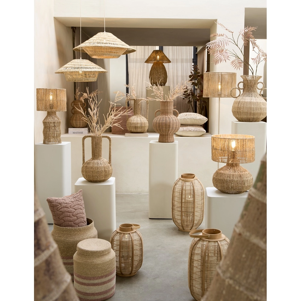 Lampe de table en jute Arova Ø ombre de 30 cm Light & Living 8717807836719