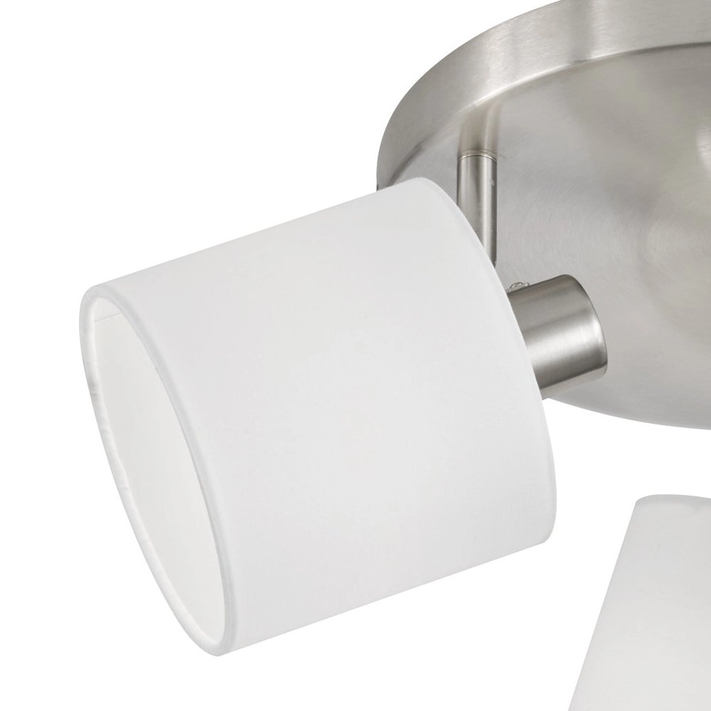 Spot de plafond Tommy Acier inoxydable à 3 lumières avec blanc Trio 4017807388954