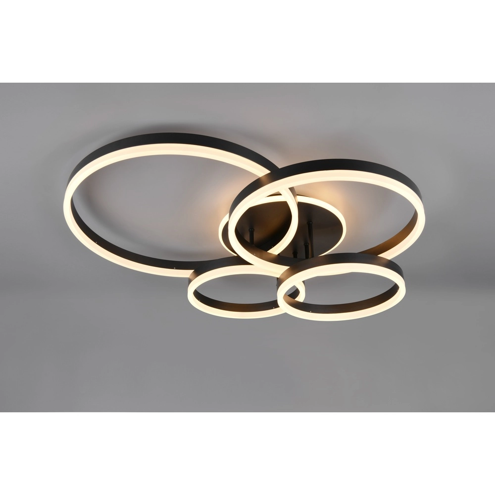 Plafonnier Drake Noir Moderne Trio 4017807657807