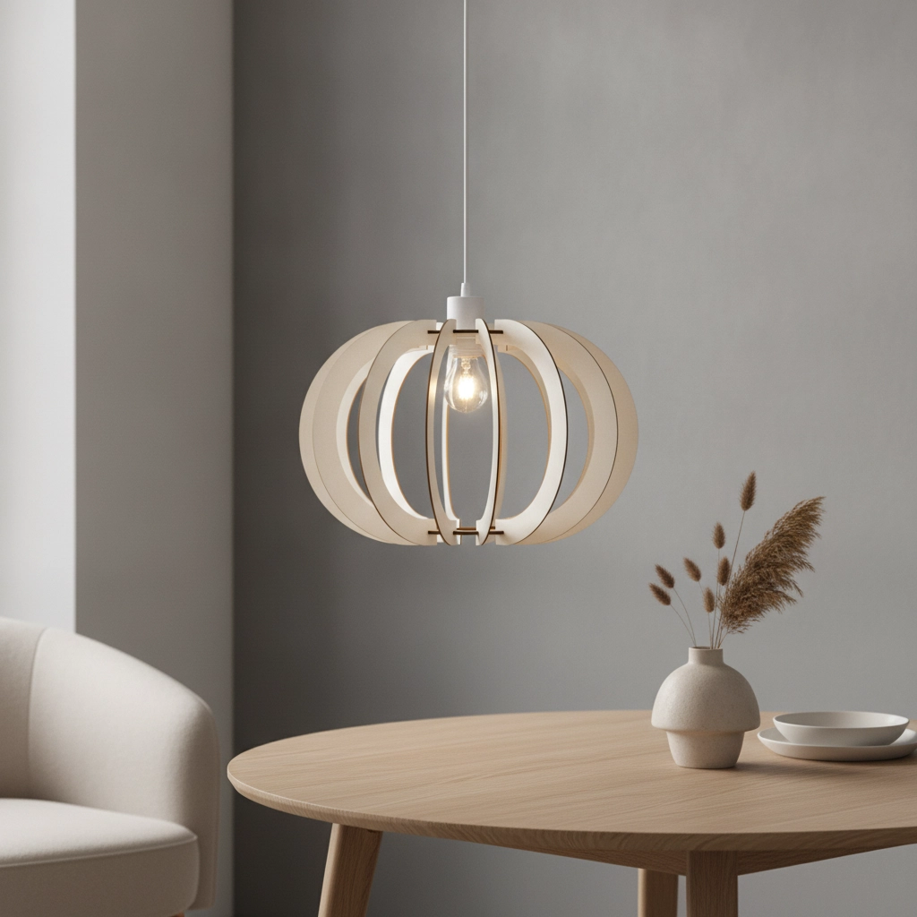 Suspension en bois Ottoline lumière Ø 40cm