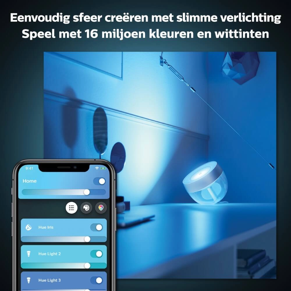 Lumière vers le haut Hue Iris - White and color chrome Philips 8719514411524