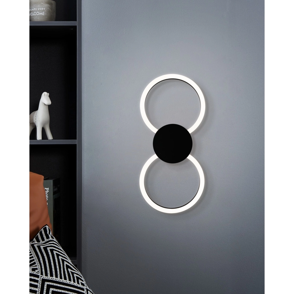 Applique murale design Venticello 1 noir Eglo 9008606357444