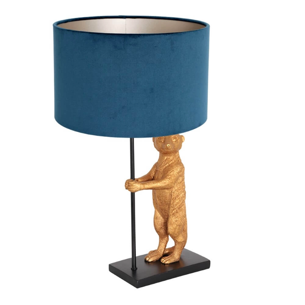 Lampe de table Animaux avec du velours bleu Steinhauer 8712746151855
