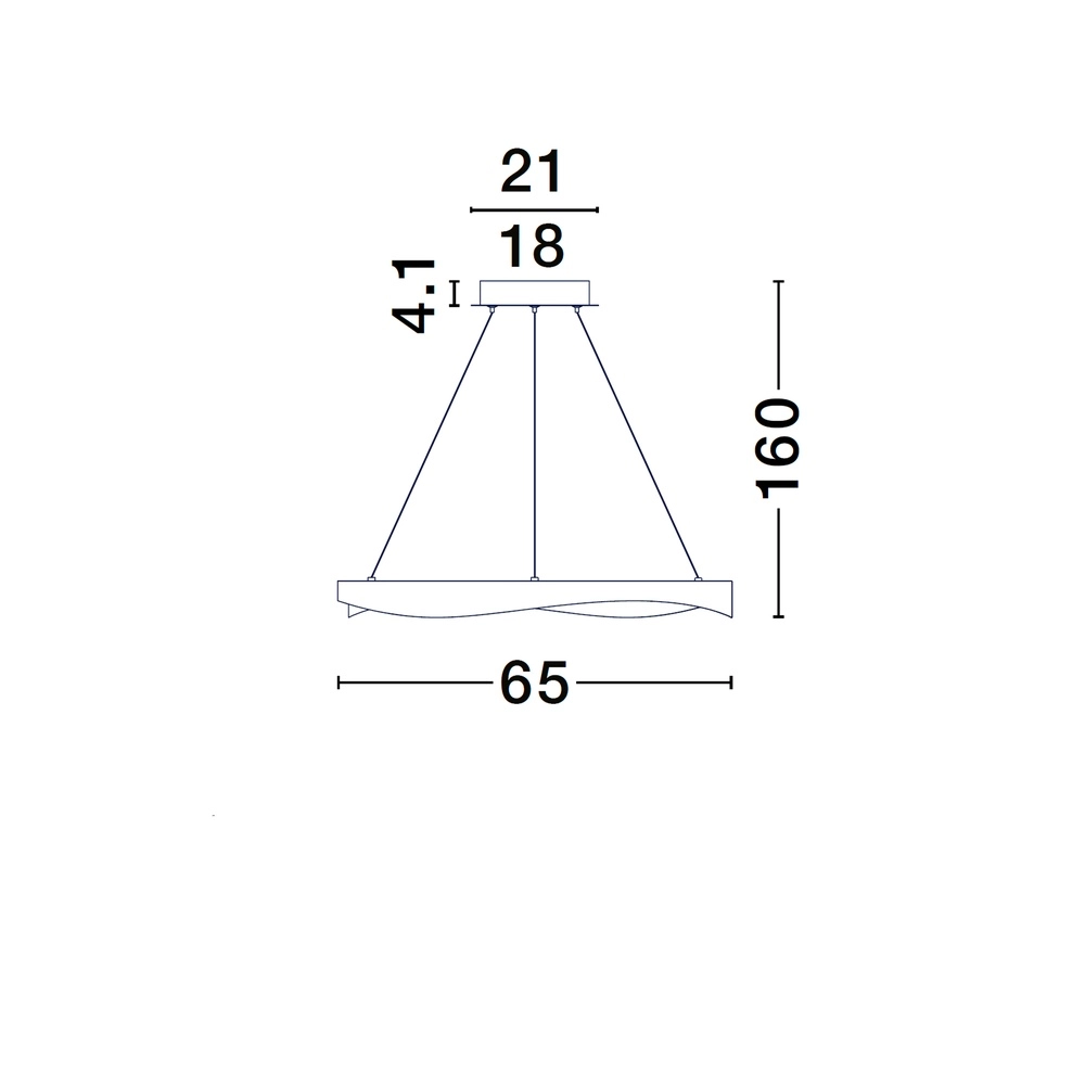 Suspension Radon Ø 65cm noir avec or Lyora 5212017452504