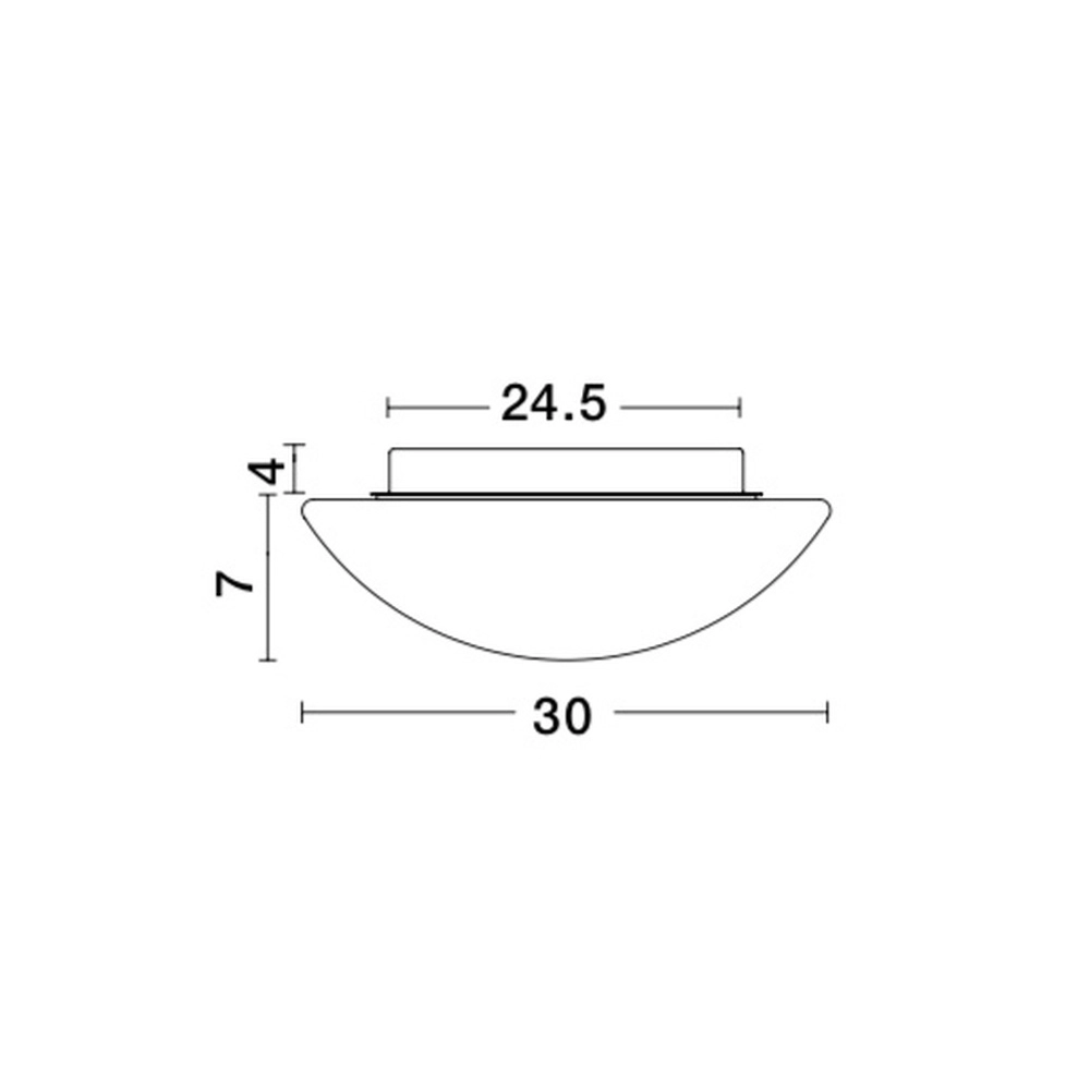 Plafonnier Brest Ø 30cm blanc Lyora 5212017411754