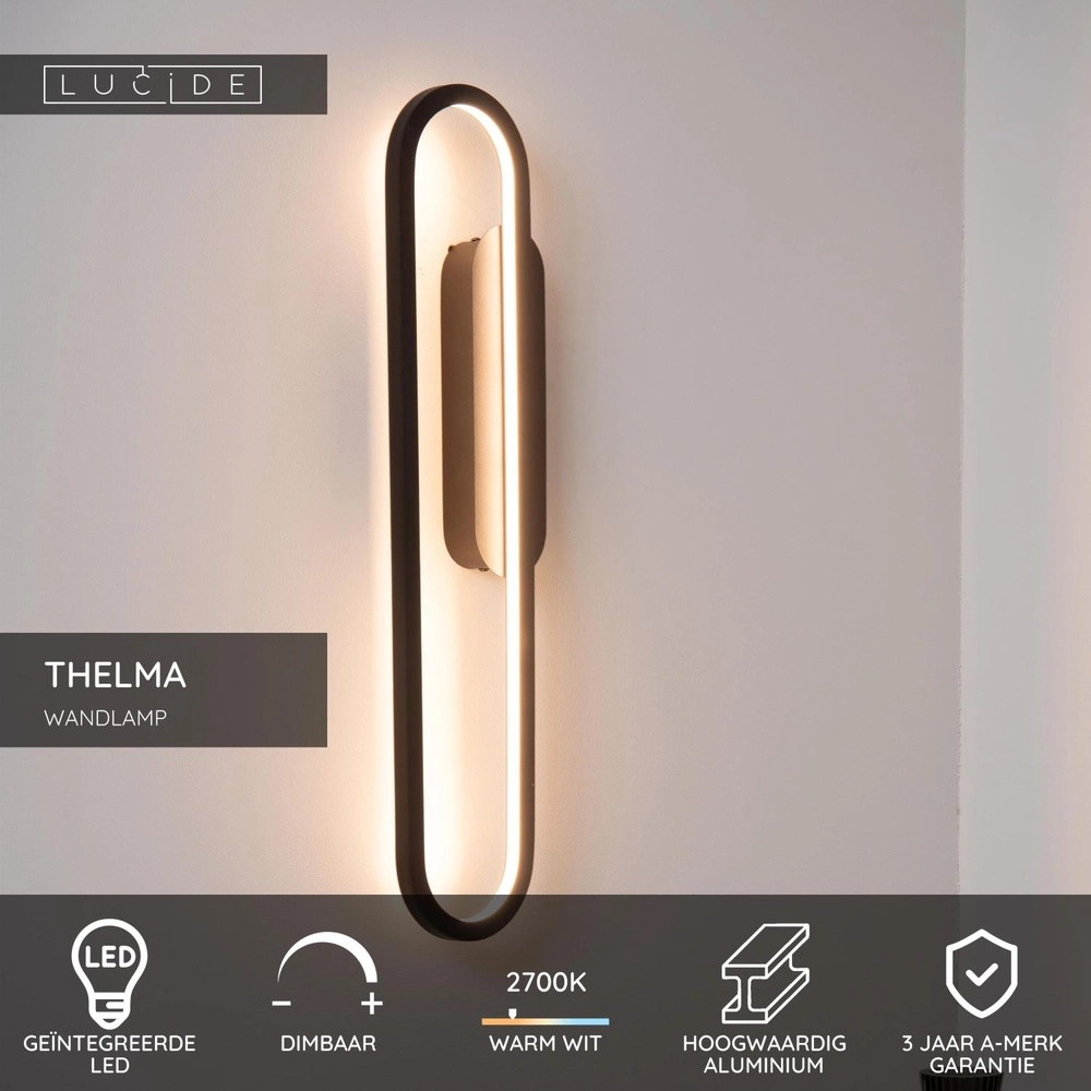 Lampe murale de conception Thelma ovale 60 cm Lucide 5411212782885