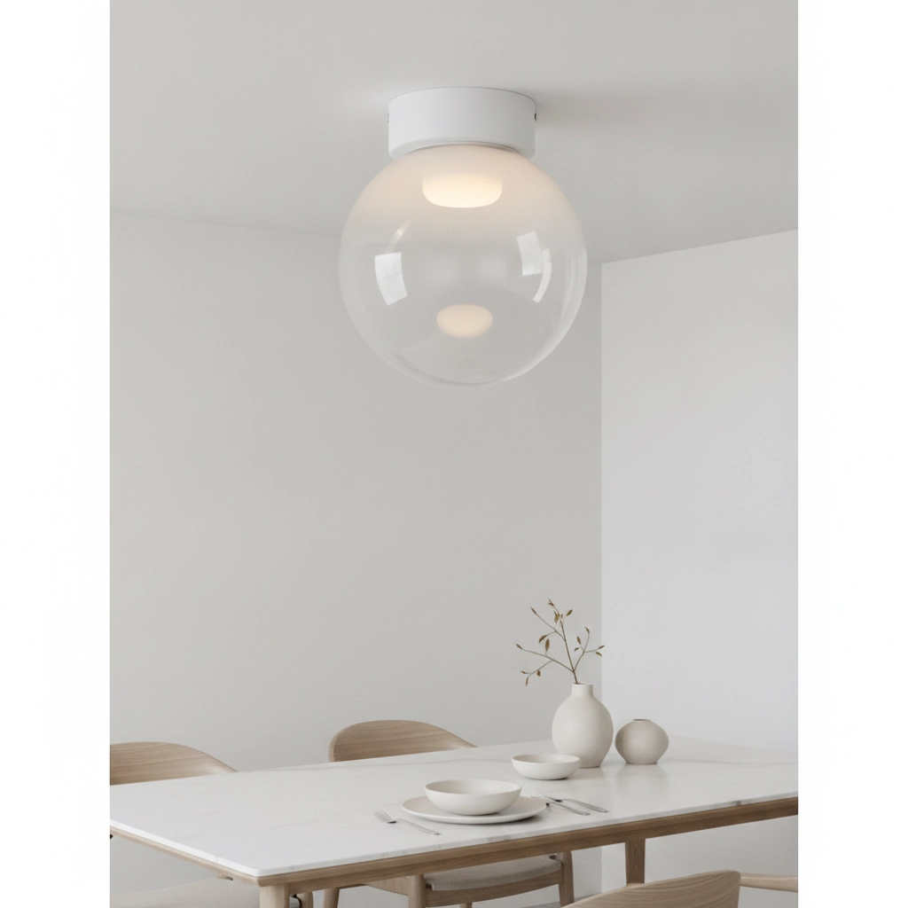 Plafonnier blanc Bolita ampoule Ø 20cm