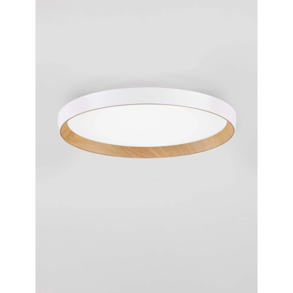 Plafonnier Vomos blanc Ø 40cm Lyora 5212017448750