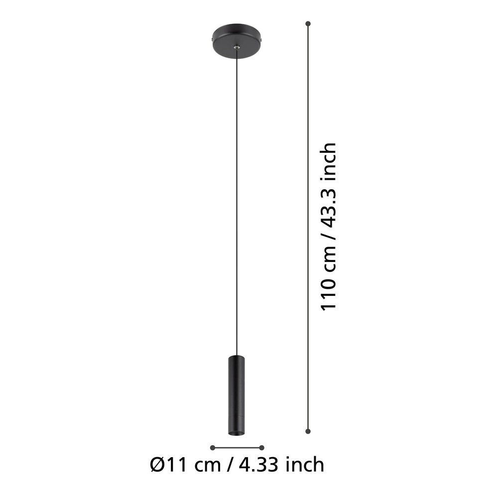Pendule mince Almudaina Ø 4cm - 5W Led Eglo 9008606281817