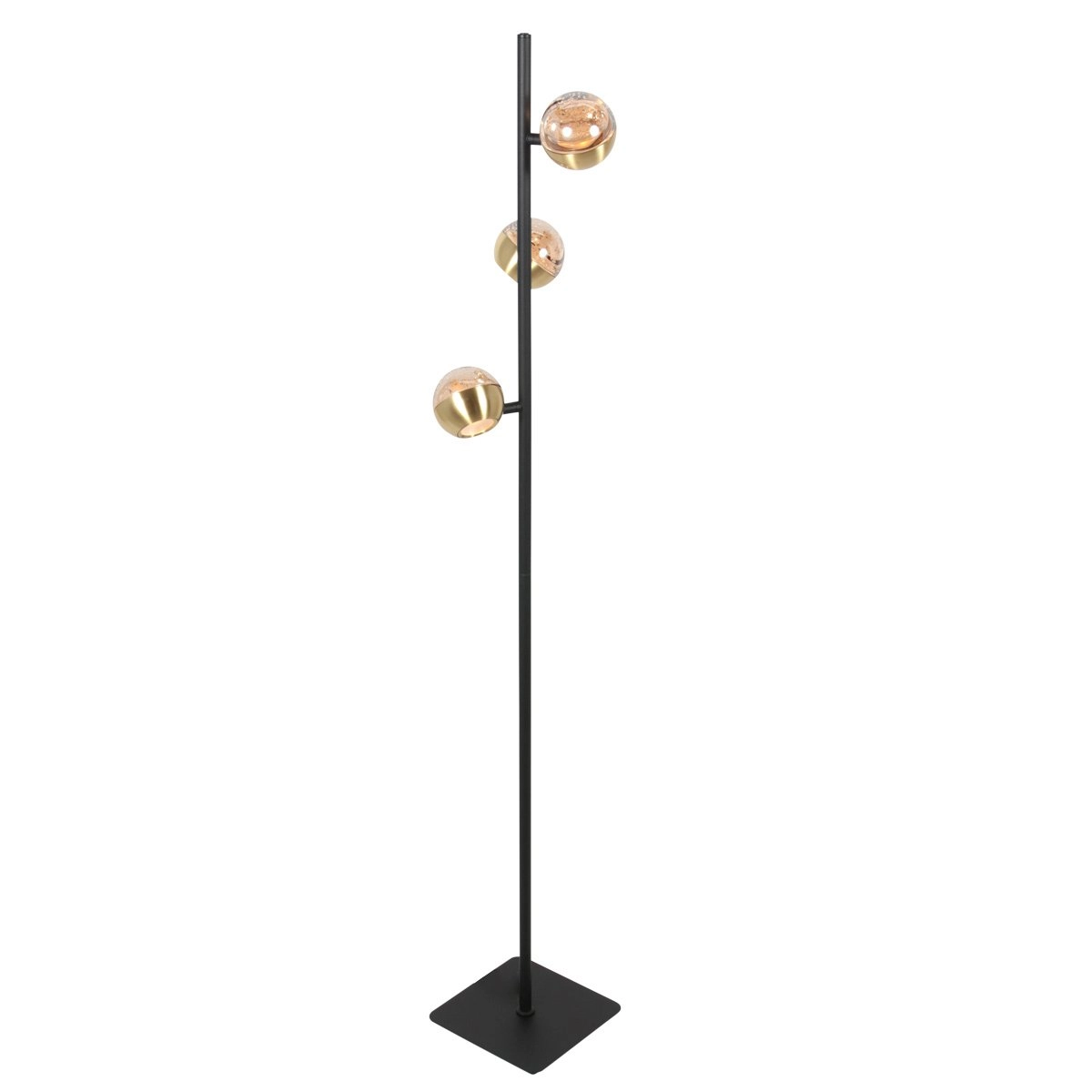 Lampe sur pied à LED Belluno Laiton 3-léger - verre Steinhauer 8712746183979